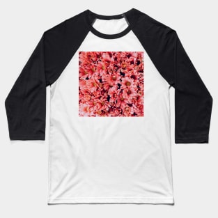 Vibrant Small Pink Flowers Baseball T-Shirt